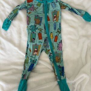 Kids Monster Print One Piece Pajama